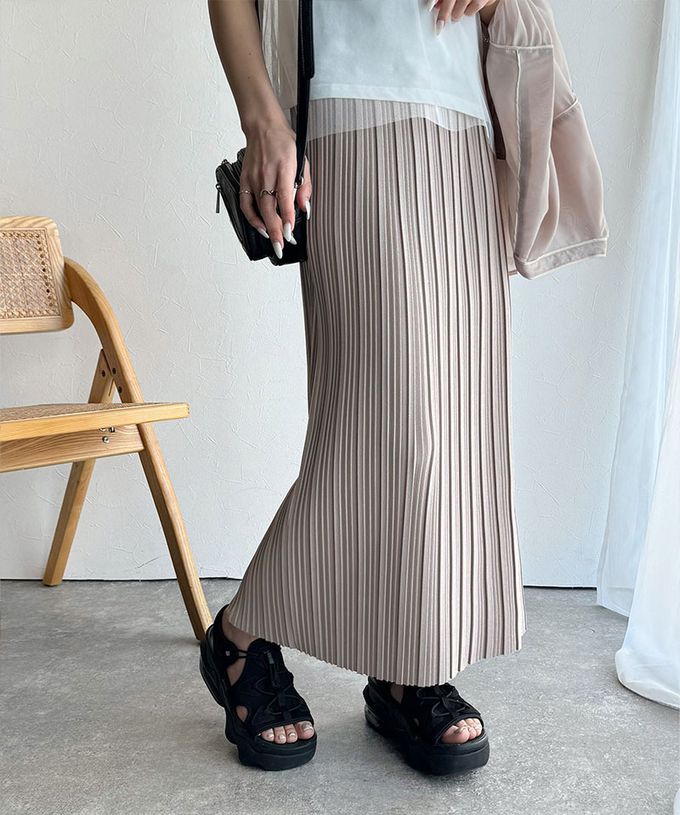 日本 Classical Elf - 喬其紗優美線條修身長裙-深灰