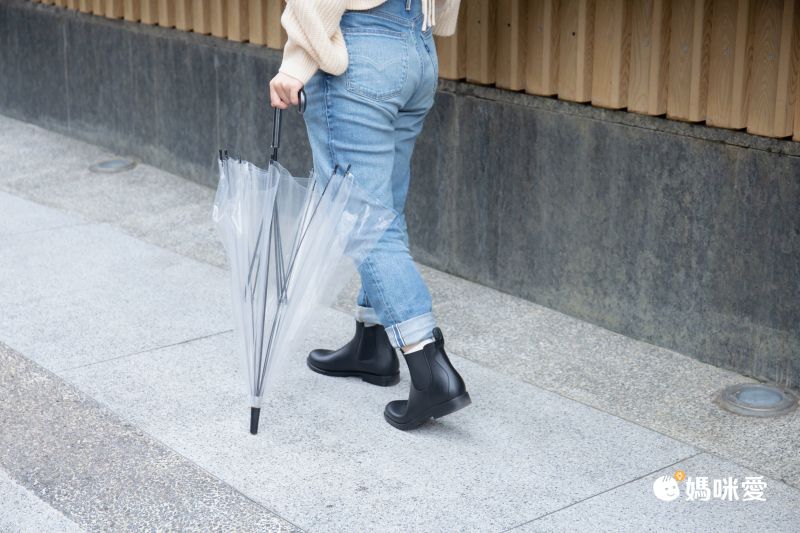 日本 Stream - 晴雨兩穿大人雨鞋-平底休閒款-白