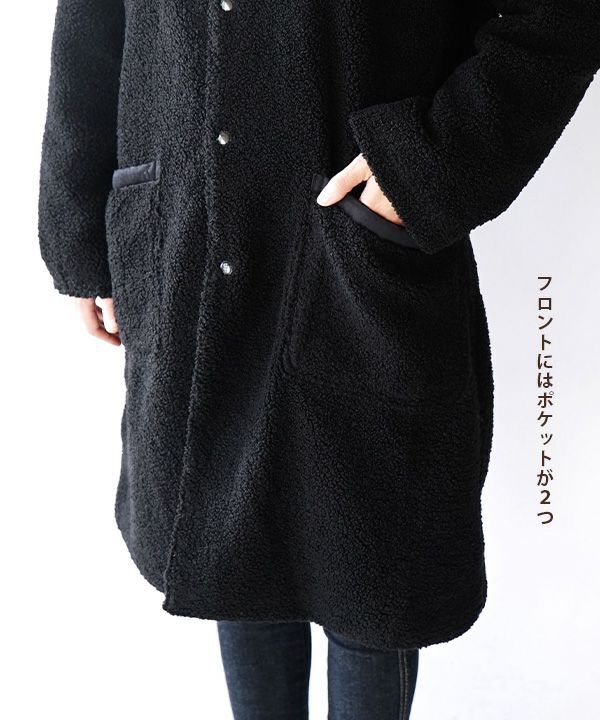 日本 zootie - SunnyHeat 保暖蓄熱泰迪熊長版外套-時尚黑