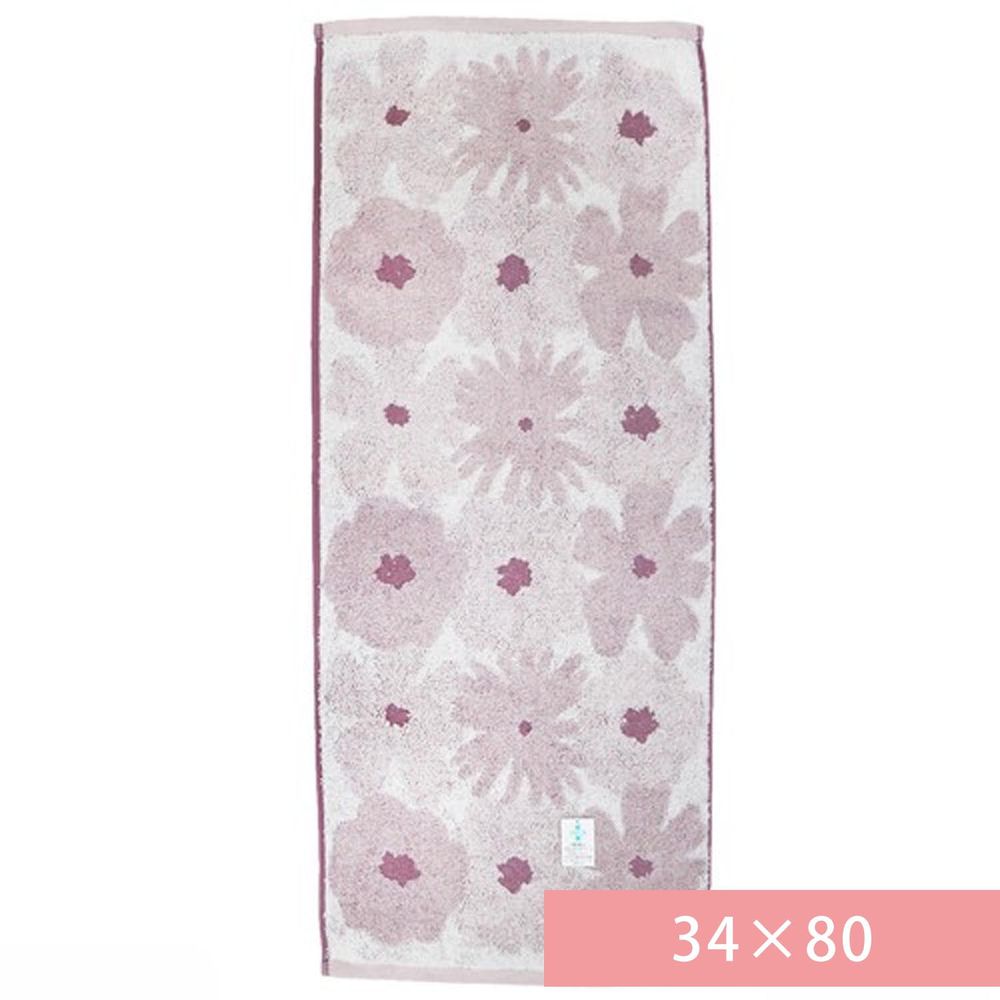日本代購 - 【SOU·SOU】日本製今治純棉長毛巾(抗菌防臭加工)-和風大花 (34×80)
