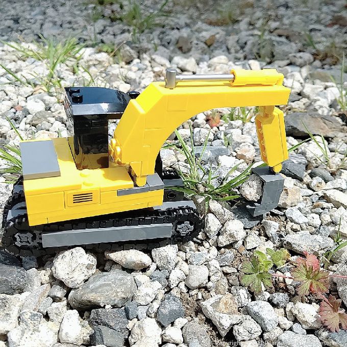 日本 Silverback - 可動擬真積木-挖土機