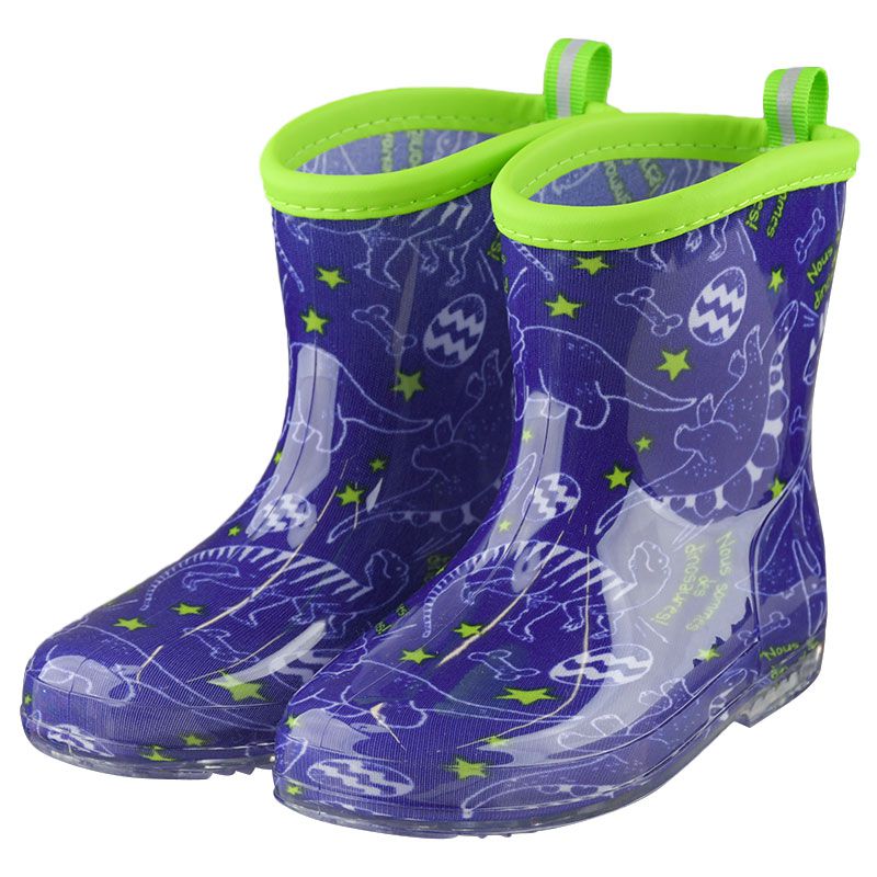 akachan honpo - 雨鞋-恐龍-深藍色