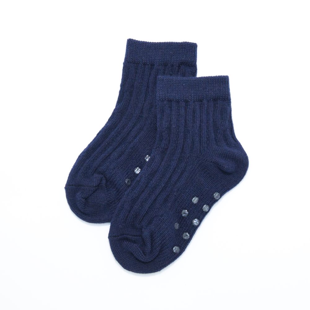 akachan honpo - 襪子-深藍色麻花-深藍色