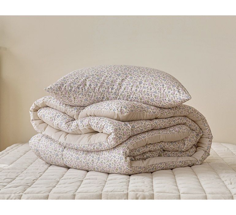 韓國 Maatila - 可水洗超細纖維桃皮感棉被(冬被)-紫莓果花園