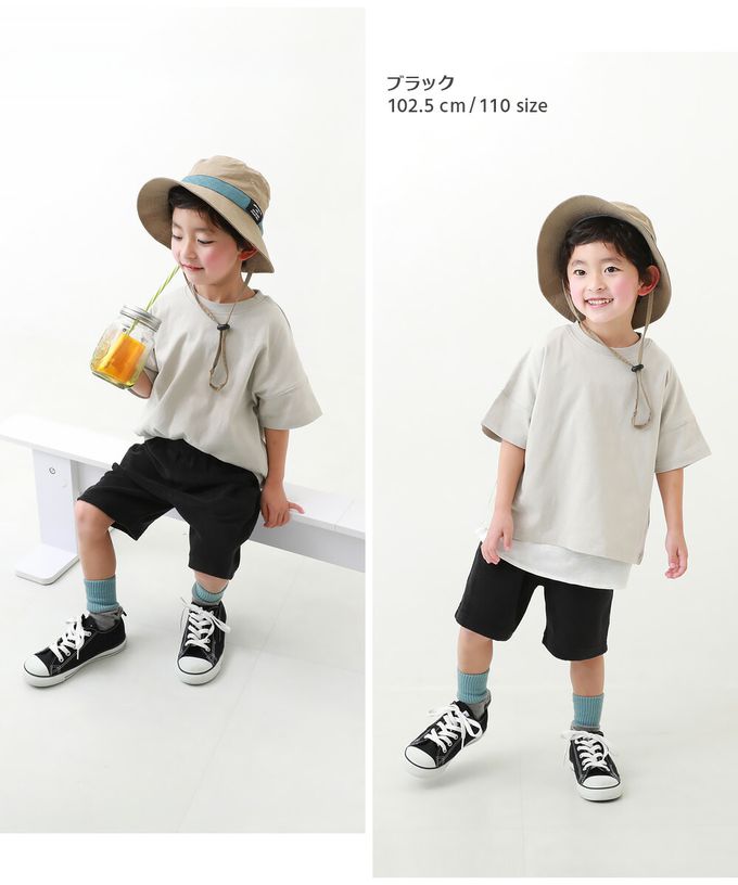 日本 devirock - 毛巾布柔軟吸汗短褲-黑