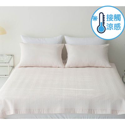 韓國棉被代購 - 韓國製 接觸瞬涼鬆緊帶防滑墊-淡粉