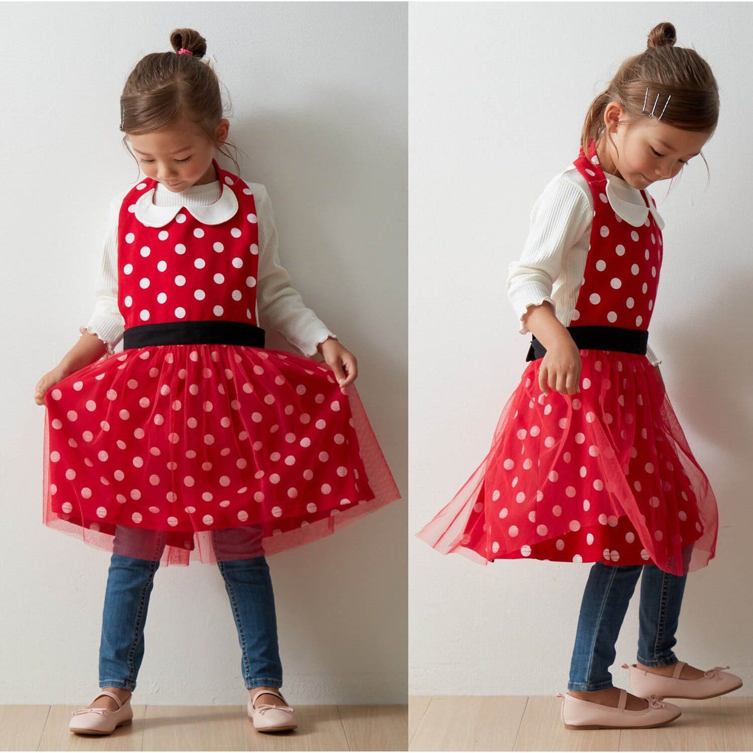 日本千趣會 - 公主圍裙式洋裝-卡通人物樂佩-粉紫