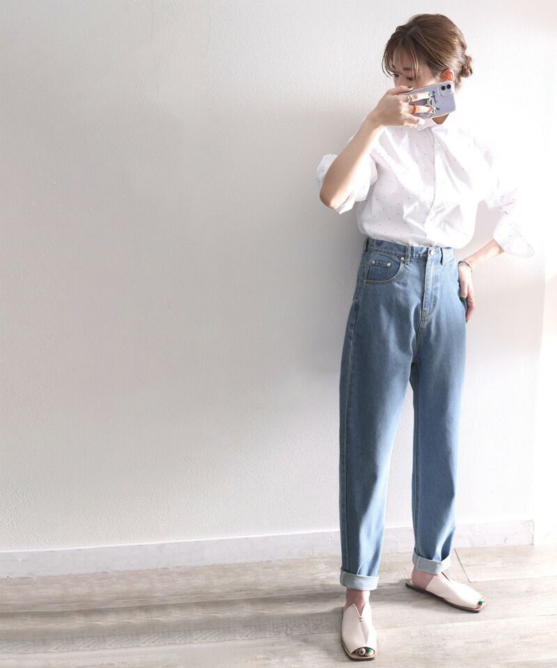 日本 Classical Elf - 透氣舒適百搭錐形美腿長褲-軍綠