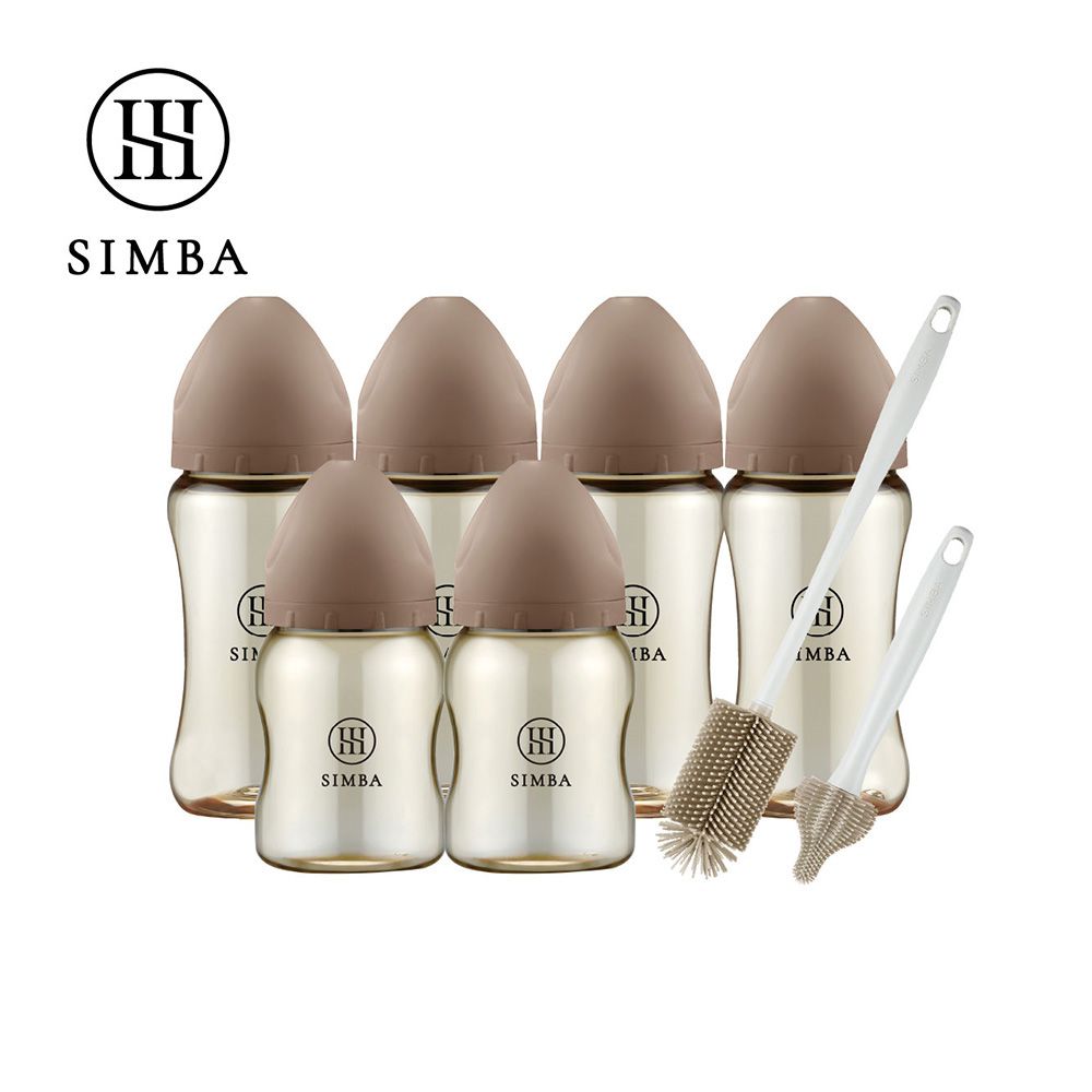 深入各種瓶！蘊蜜鉑金PPSU寬口奶瓶極淨組-小流量新生適用-摩卡慕斯