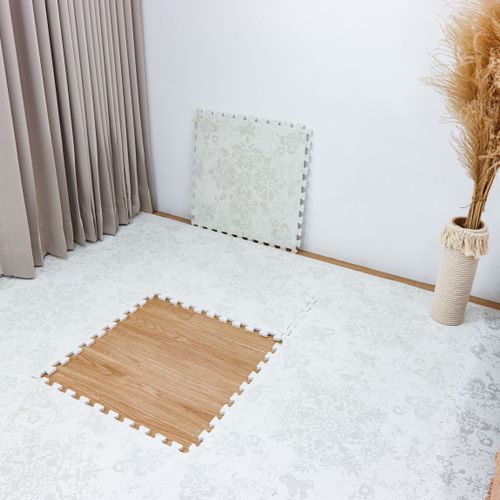 深秋之雪-波斯花系列巧拼-淺灰色 (單片62*62cm)-六片入
