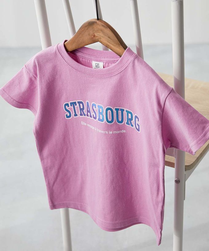 日本 devirock - 100%棉 閃亮金屬印花短袖上衣-炫藍方塊-淺灰