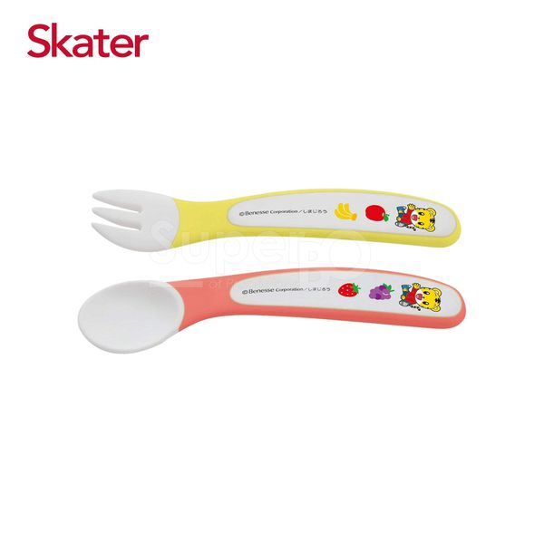 日本 SKATER - 練習用彎柄匙叉組-巧虎