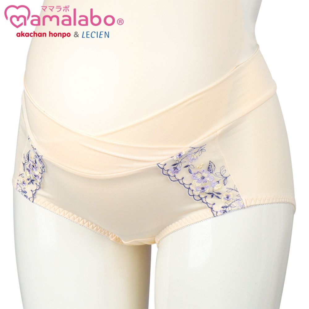 美型內褲-產後也可穿 小花-象牙白色