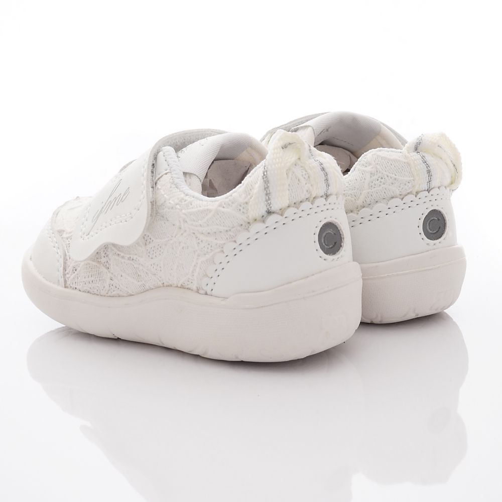 日本IFME - 機能學步鞋-CALIN蕾絲學步款(寶寶段)-白