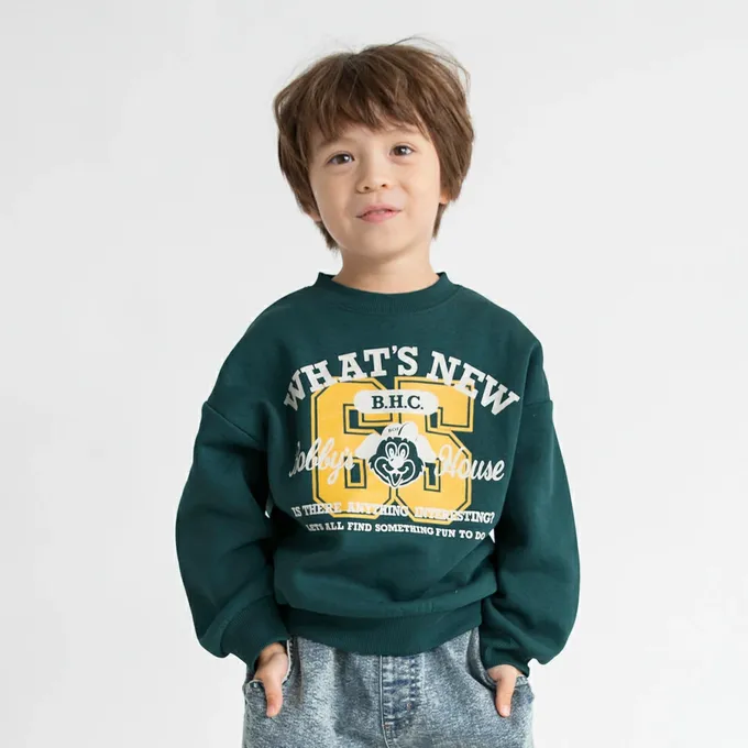 日本 BRANSHES - 裏起毛 舒適縮口長袖上衣-河狸-燕麥