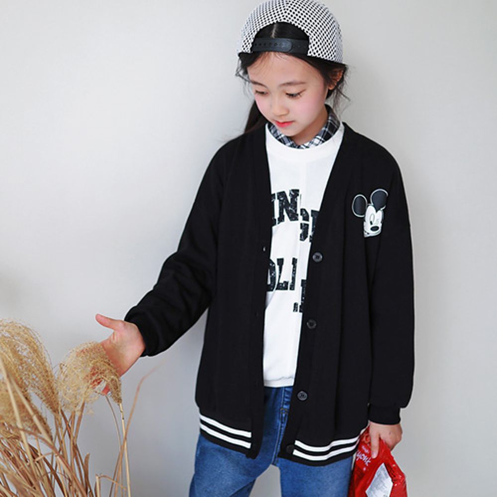 韓國 J KIDS - 黑色米奇針織衫