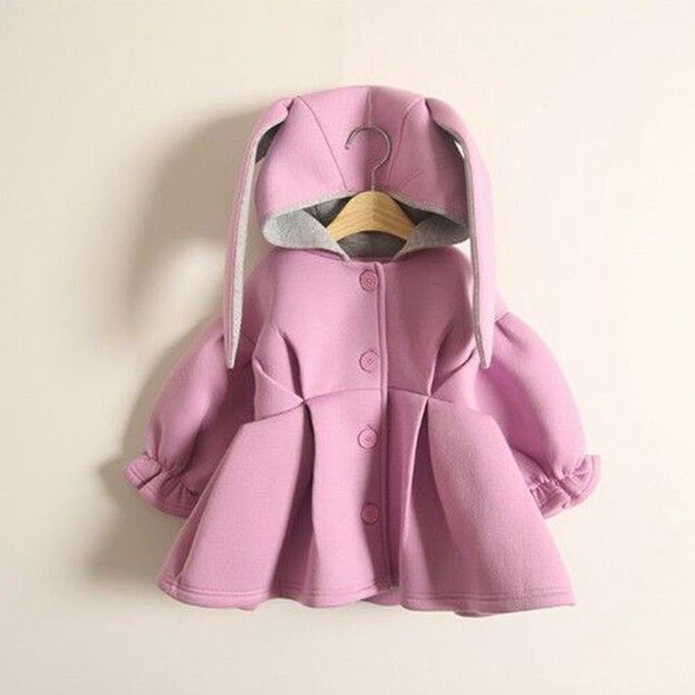 韓國 Coco Rabbit - 小兔子傘狀外套-粉紫