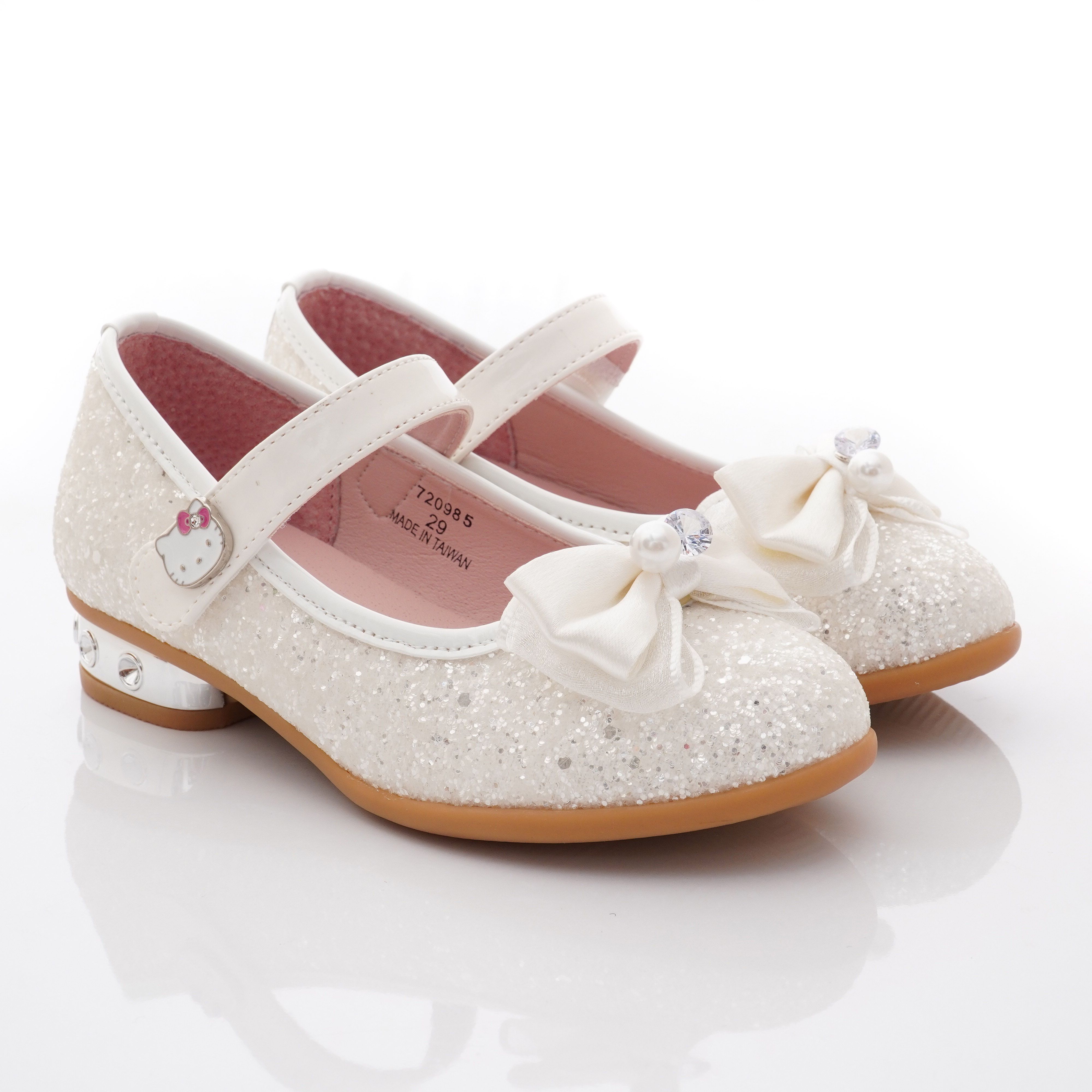HELLO KITTY - 卡通童鞋-凱蒂晶鑽閃耀公主鞋款(中大童段)-白