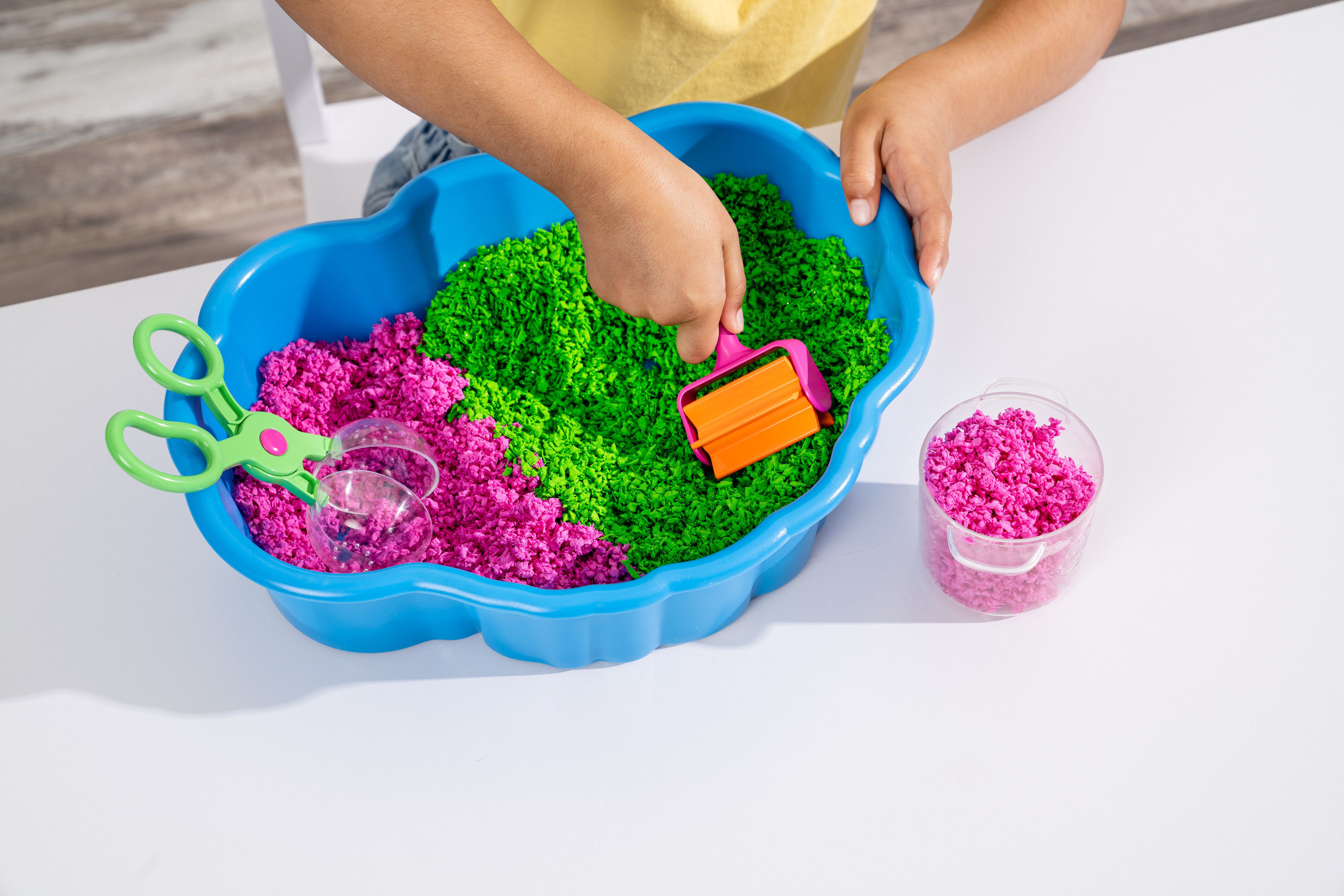 美國 Educational Insights - 魔塑粒粒黏土-空氣鬆土感官盆