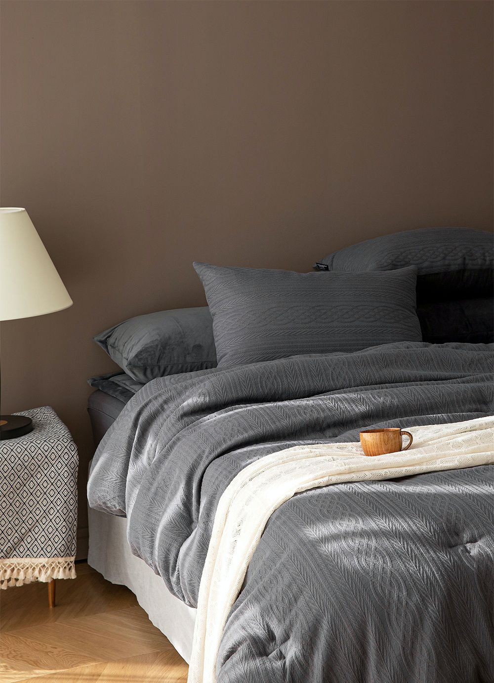 韓國 Maatila - 可水洗莫代爾針織紋棉被-神秘冬日