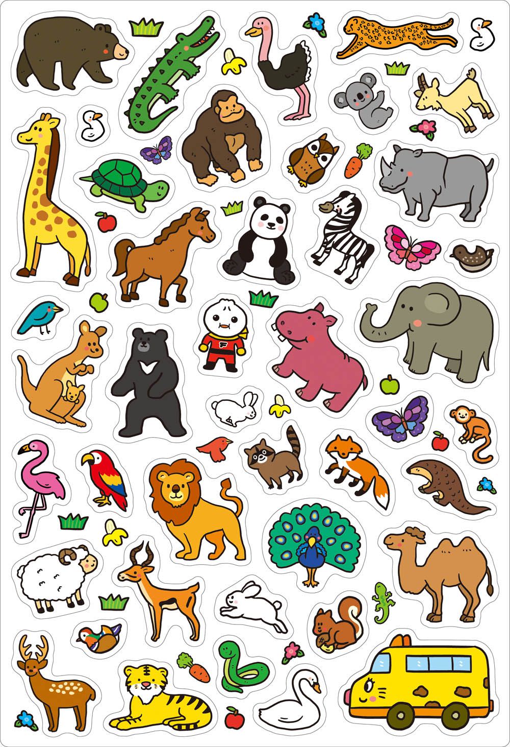 FOOD超人趣味磁鐵遊戲書-可愛動物