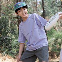 babybody - UPF50+原紗防曬吸濕快乾短袖上衣-紫色