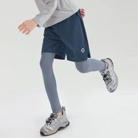 babybody - 吸濕排汗速乾假兩件運動褲-藍色