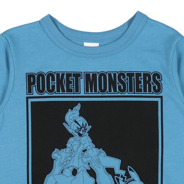 日本西松屋 - 寶可夢 圓領印花長袖上衣-紅蓮鎧騎-卡其