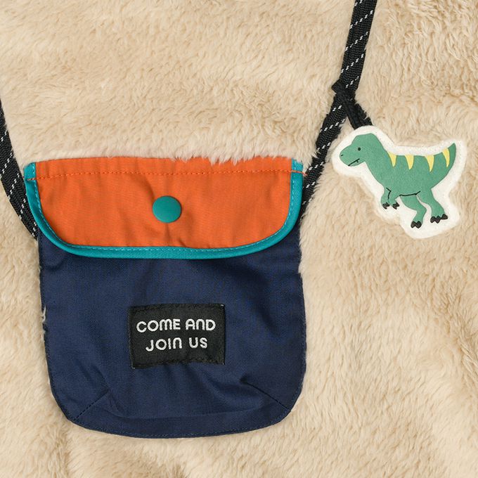 akachan honpo - 長袖休閒上衣-刷毛 背面圖案-淺卡其色