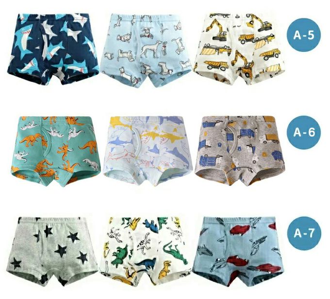 日本 Ho-ho kids - [人氣No.1]純棉透氣男孩內褲(3入)-鱷魚/電動/恐龍-黑綠灰