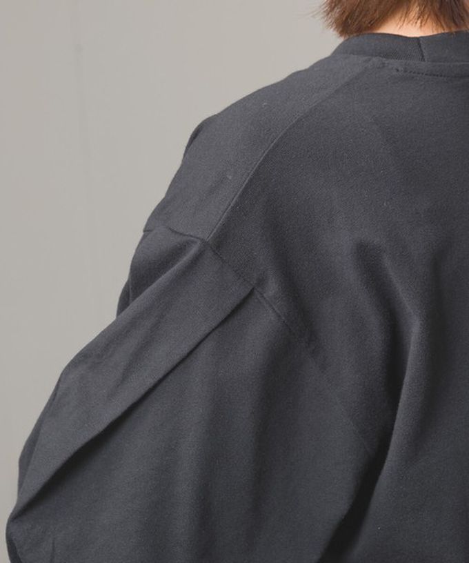 日本 Sans Souci 34+ - 絲滑混棉 可愛泡泡袖上衣-黑