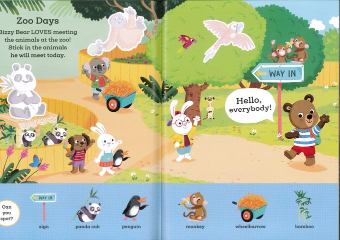 Bizzy Bear: My First Sticker Book Animals (貼紙書)