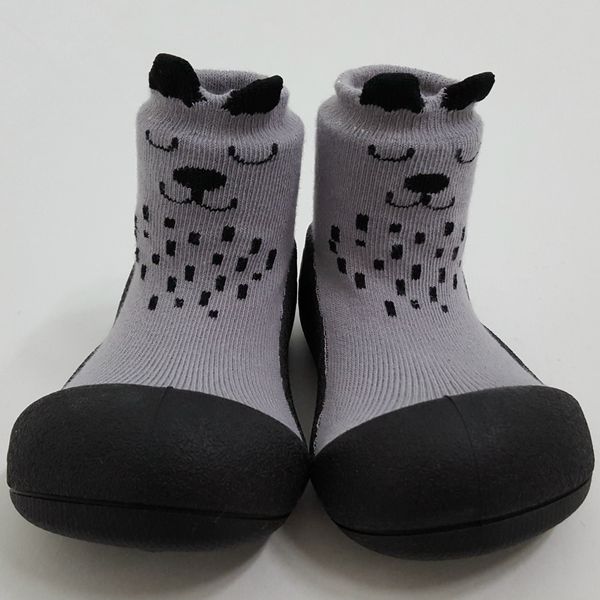 韓國 Attipas - 襪型學步鞋-灰色兔兔