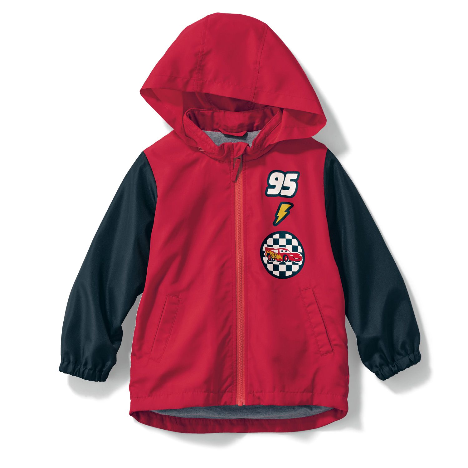 日本千趣會 - 迪士尼防風連帽外套(可拆帽/可收納)-CARS-經典紅黑