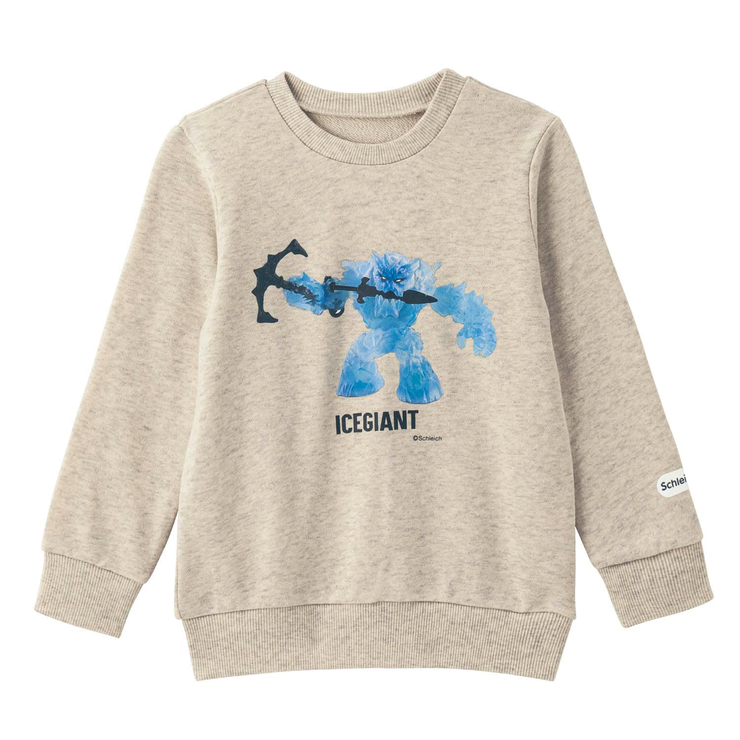 日本千趣會 - Schleich系列 圓領印花刷毛長袖上衣-魔獸大集合-深藍