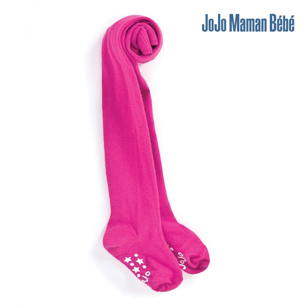 英國 JoJo Maman BeBe - 柔細寶寶兒童內搭褲襪/保暖襪-覆盆子