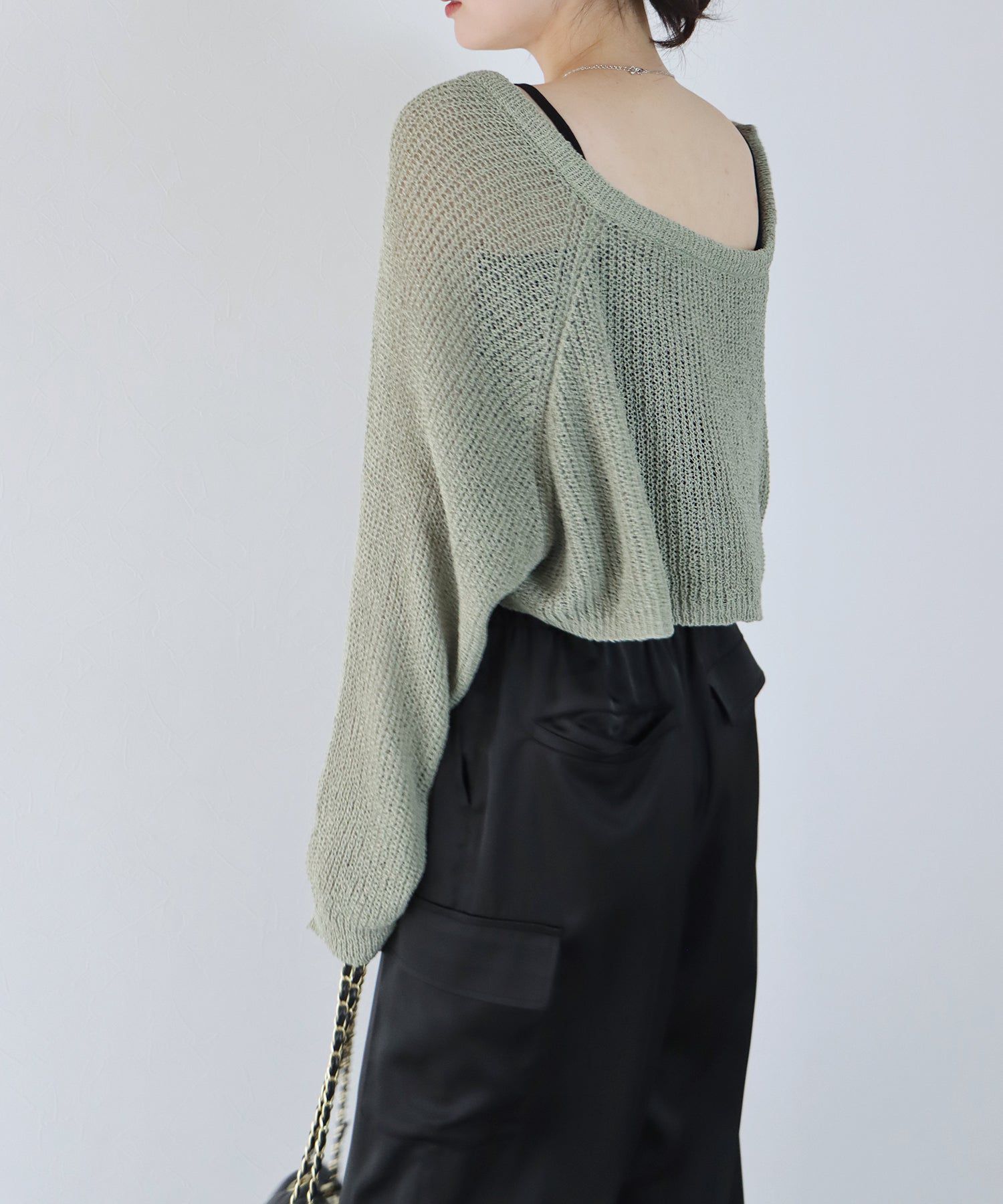 日本 BLUE EAST - 百搭開襟短版針織外套-米杏