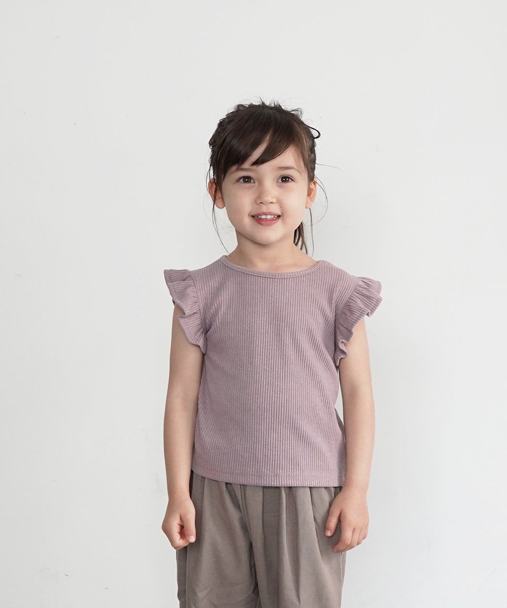 日本 riziere - 小荷葉飛飛袖無袖上衣-天使白