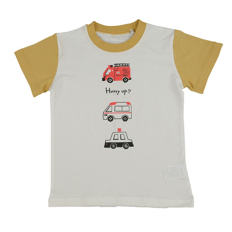 akachan honpo - 男短袖+長袖家居服-黃色