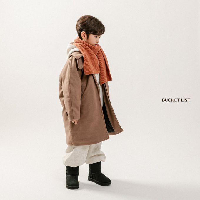 韓國 BUCKET LIST - 韓風小歐巴鋪棉連身大衣-可可咖
