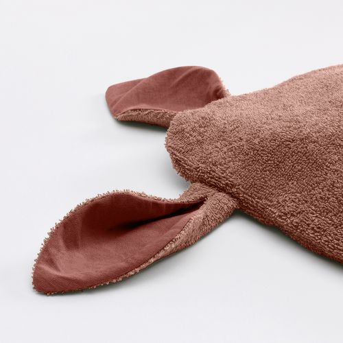Hoodie Towel Kangaroo 袋鼠連帽浴巾-棕色-單入