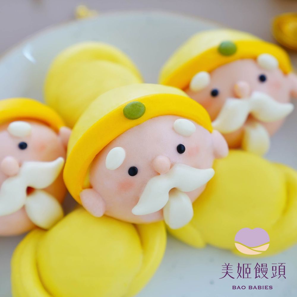 旺財土地公鮮乳造型紅豆包-50g*6顆