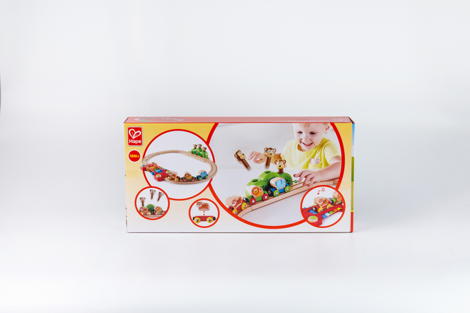 德國 Hape - 音樂跳跳猴軌道玩具(19件組)