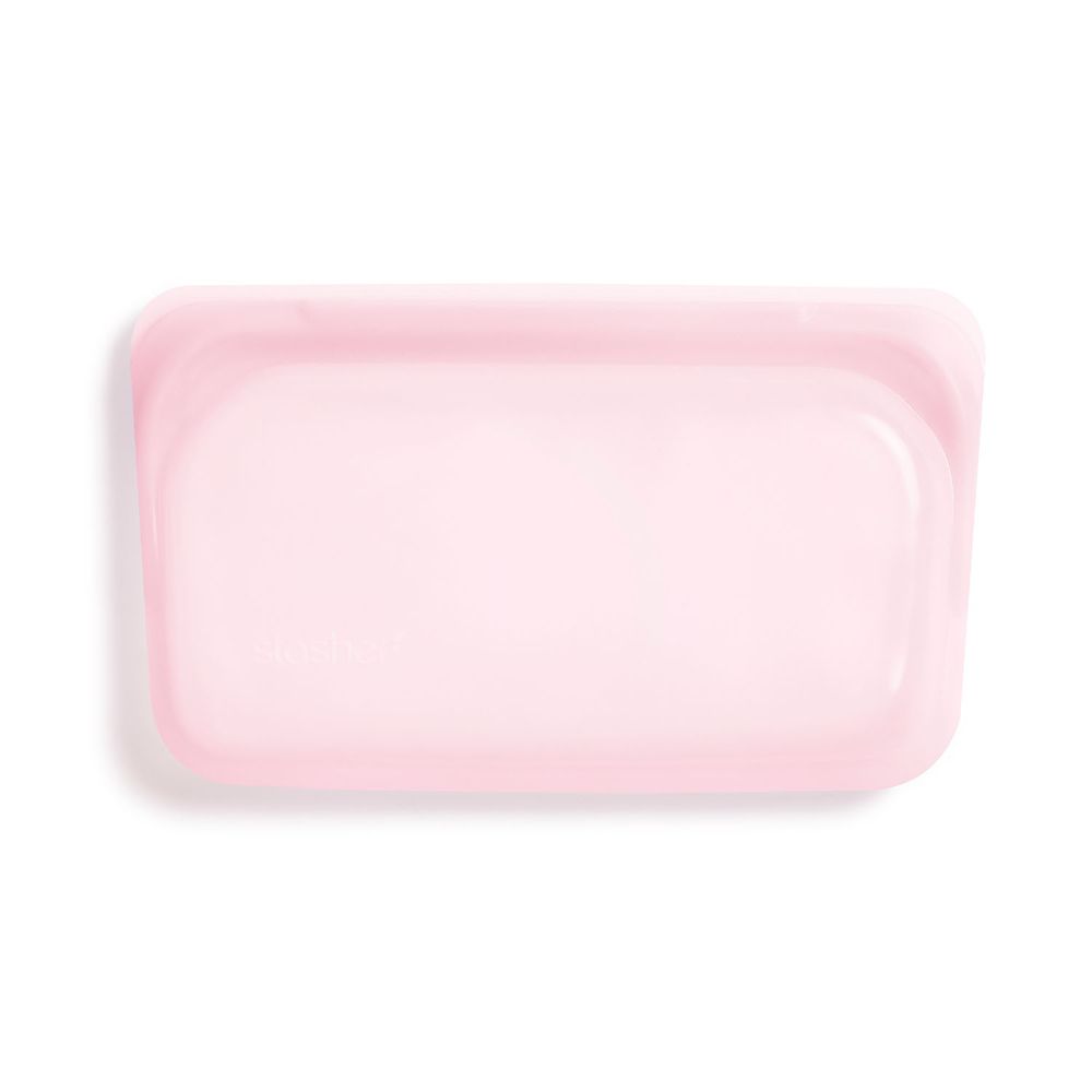 美國 Stasher - 食品級白金矽膠密封食物袋-長形-粉紅 (355ml)