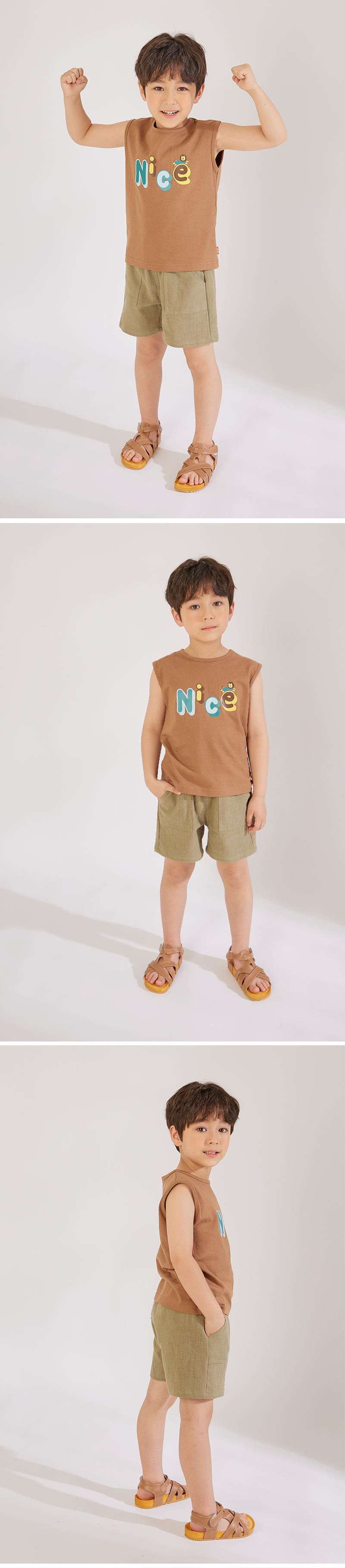 韓國 OZKIZ - Nice獅子無袖背心上衣-咖啡