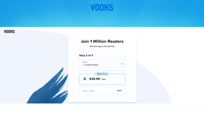 Vooks英語動畫電子書圖書館 - 12個月優惠方案