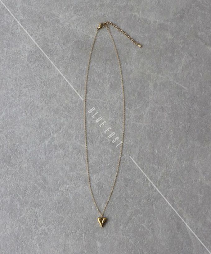 日本 BLUE EAST - 韓國製 成熟感愛心墜飾項鍊-金