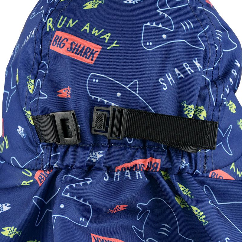 akachan honpo - 海灘帽-藍色 (頭圍52～54cm)