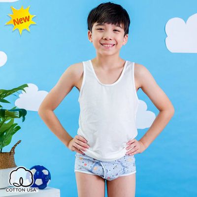 annypepe - 男童純棉行星組曲三角褲-藍灰