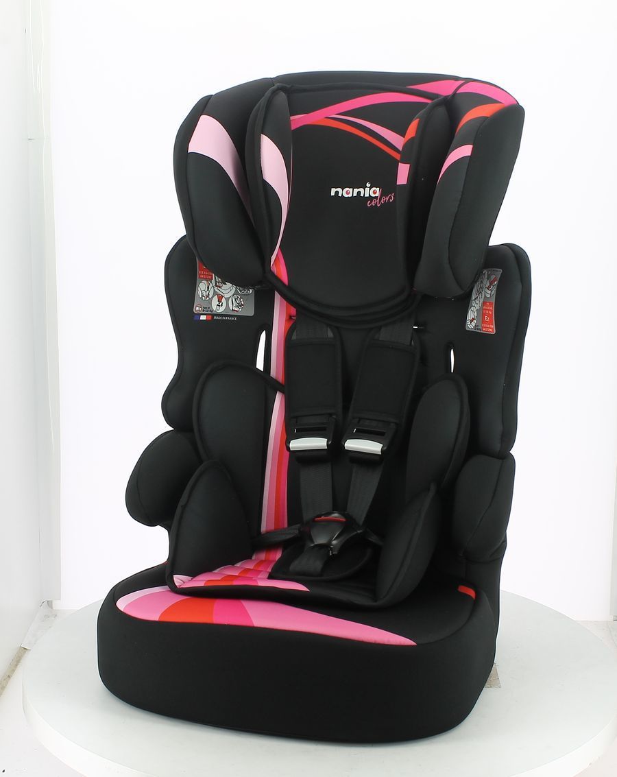 法國納尼亞Nania - 彩繪系列2~12歲汽座-彩虹粉